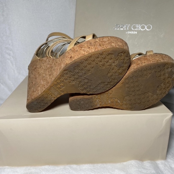 JIMMY CHOO PEAKABOO WEDGE HEELS - Picture 4 of 8